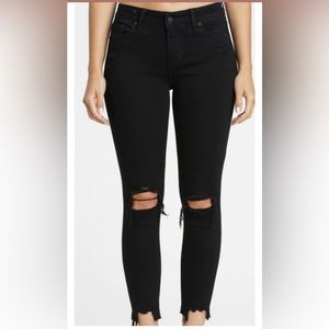 Eunina distressed black jeans size 5